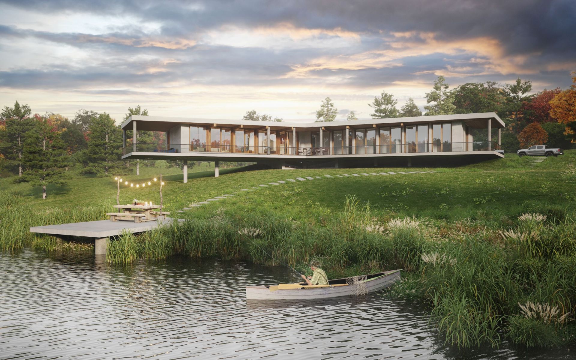 Taghkanic: Modern Villa by the lake